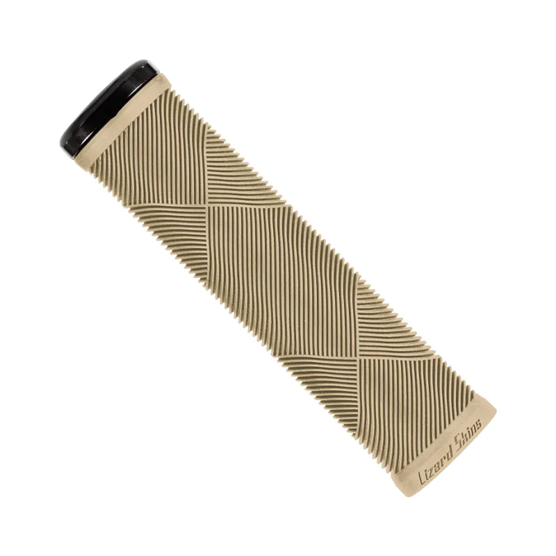Grip vélo route Strata beige - Fixation verrouillable et confort main - LIZARD SKINS