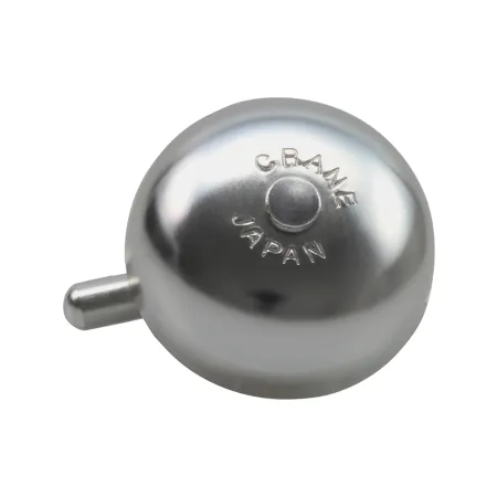 Mini sonnette vélo fonte moulée argent mat design Karen - Robuste et compacte - CRANE