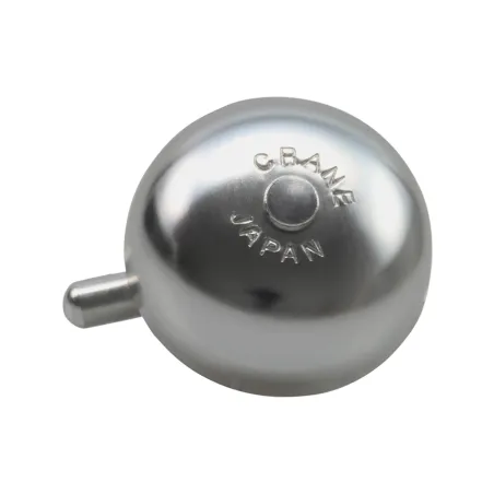 Mini sonnette vélo fonte moulée argent mat design Karen - Robuste et compacte - CRANE