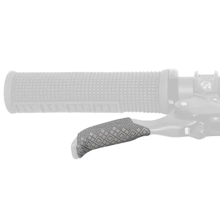 Revetement de levier vélo gris - Meilleure prise en main freinage - LIZARD SKINS