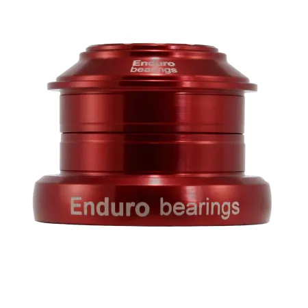 Jeu de direction vélo Zero Stack inox rouge - Rotation fluide et durable - ENDURO BEARINGS