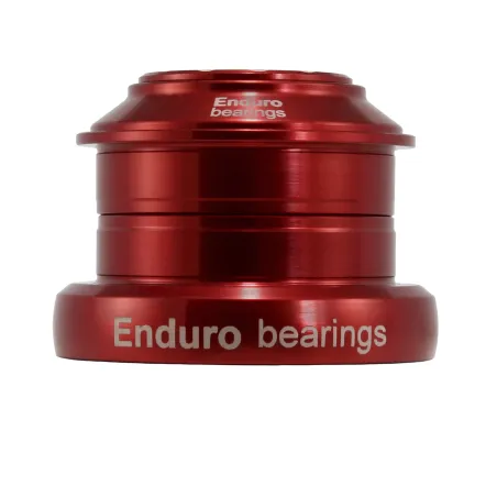 Jeu de direction vélo Zero Stack inox rouge - Rotation fluide et durable - ENDURO BEARINGS