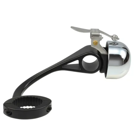 Sonnette vélo compacte chromée - Signal sonore discret sécurité - CRANE