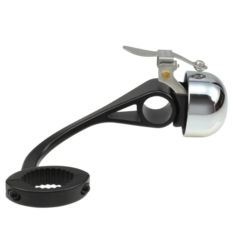 Sonnette vélo compacte chromée - Signal sonore discret sécurité - CRANE