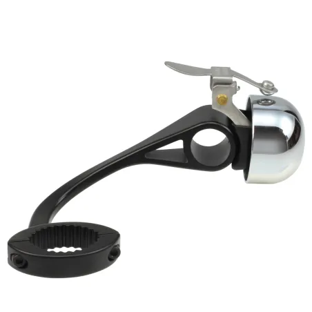 Sonnette vélo compacte chromée - Signal sonore discret sécurité - CRANE