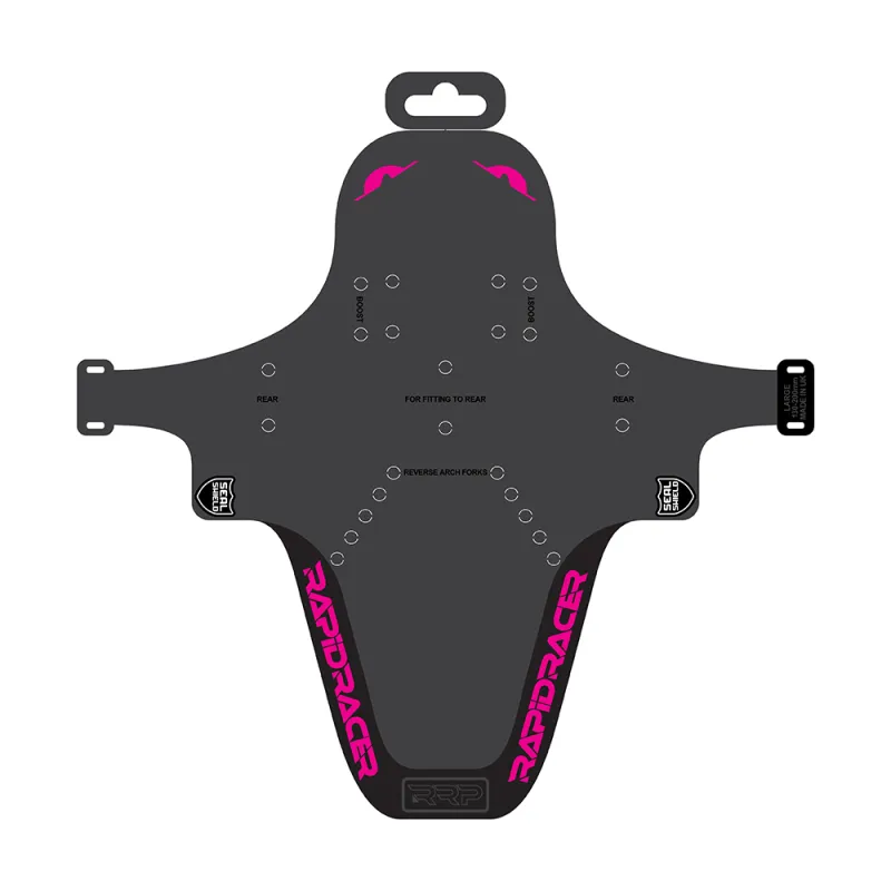 Protection de cadre vélo enduro magenta grand format - Anti-eclats renforce VTT descente - RRP