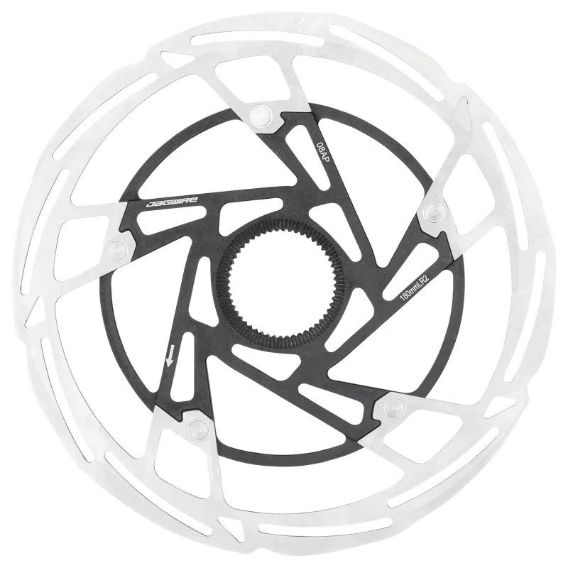Disque de frein vélo 180mm Center Lock - Refroidissement optimisé - JAGWIRE