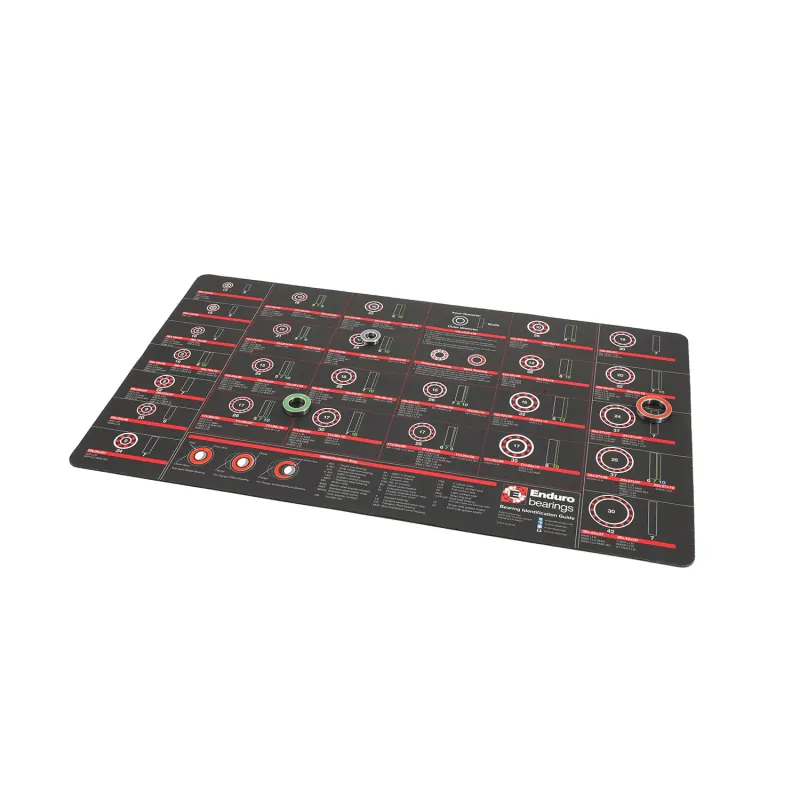 Tapis d'atelier identification roulements vélo - Organisation pratique en atelier - ENDURO BEARINGS