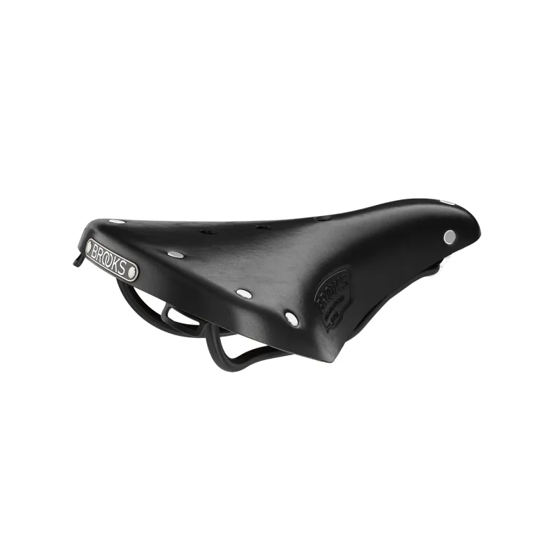 Selle vélo cuir courte noire - Confort cycliste route classique - BROOKS