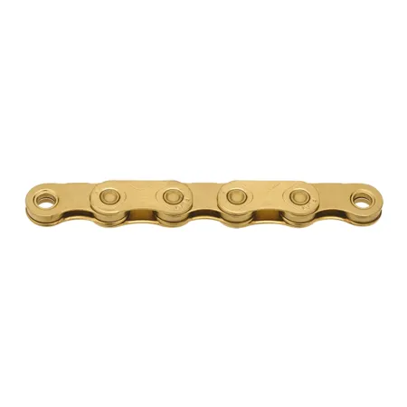 Chaîne vélo plate cirée revêtement titane - Durabilité et fluidité dorée - KMC