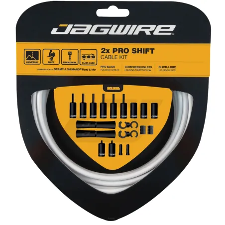 Kit câble et gaine de dérailleur professionnel double plateau - Passage fluide - JAGWIRE