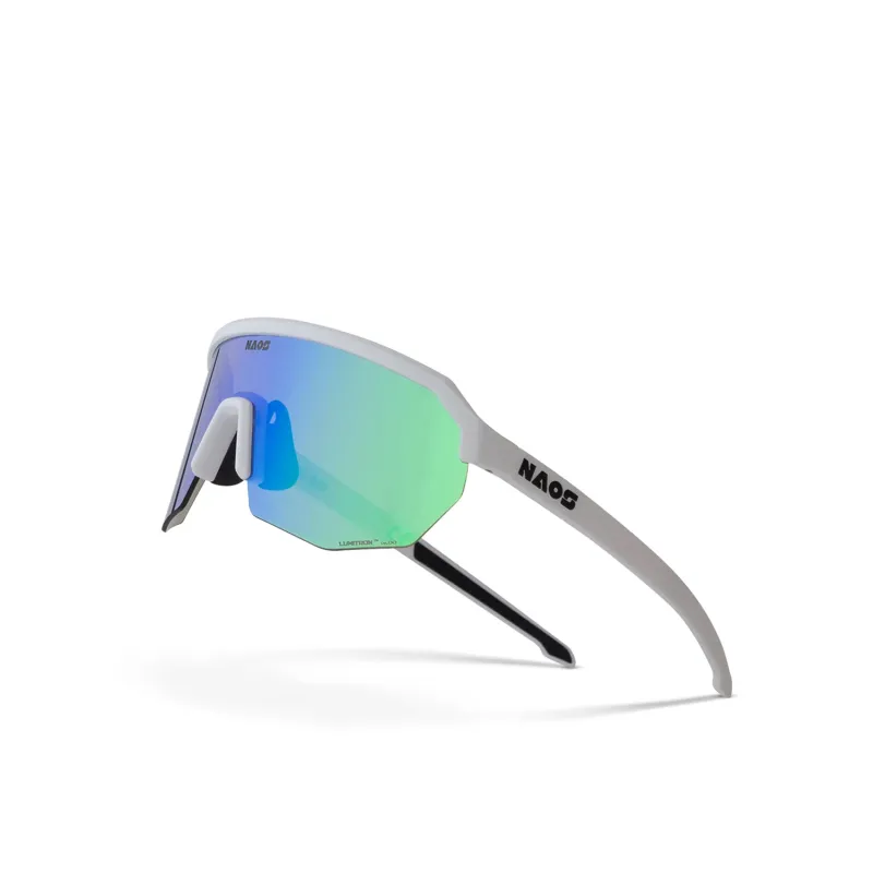 Lunettes de vélo Helbo photochromiques blanc mat - Adaptation automatique luminosité - NAOS