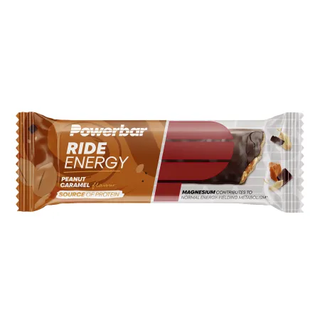 Barre energetique vélo cacahuete caramel - Energie pendant l'effort boite de 18 - POWERBAR