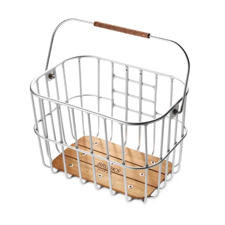 Panier vélo métallique argenté - Rangement pratique usage urbain - BROOKS