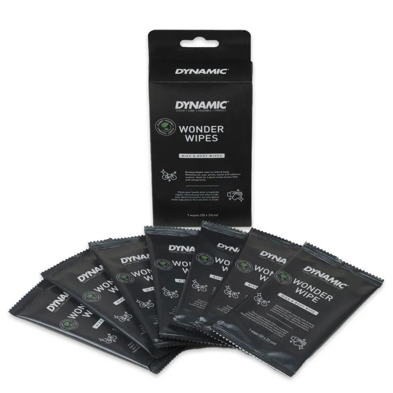 Lingettes nettoyantes vélo lot de 7 - Nettoyage rapide et pratique - DYNAMIC
