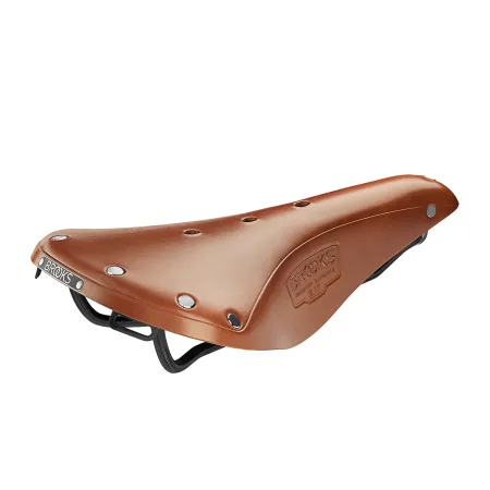 Selle vélo en cuir naturel miel - Confort longue distance cycliste - BROOKS