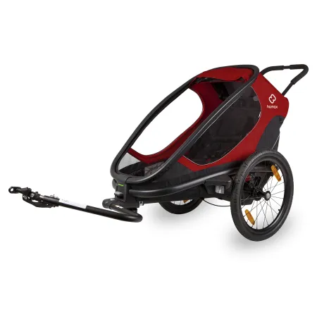 Siège vélo enfant porte-bagages - Sécurité et confort rouge/noir - HAMAX