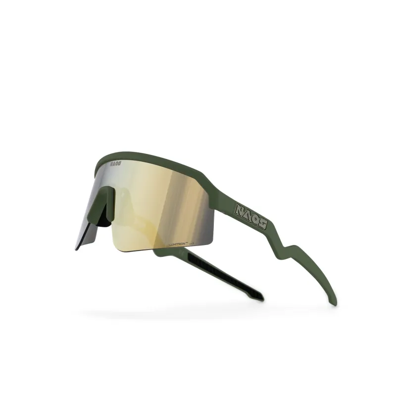 Lunettes de vélo Ziris vert mat - Protection solaire confort cycliste - NAOS