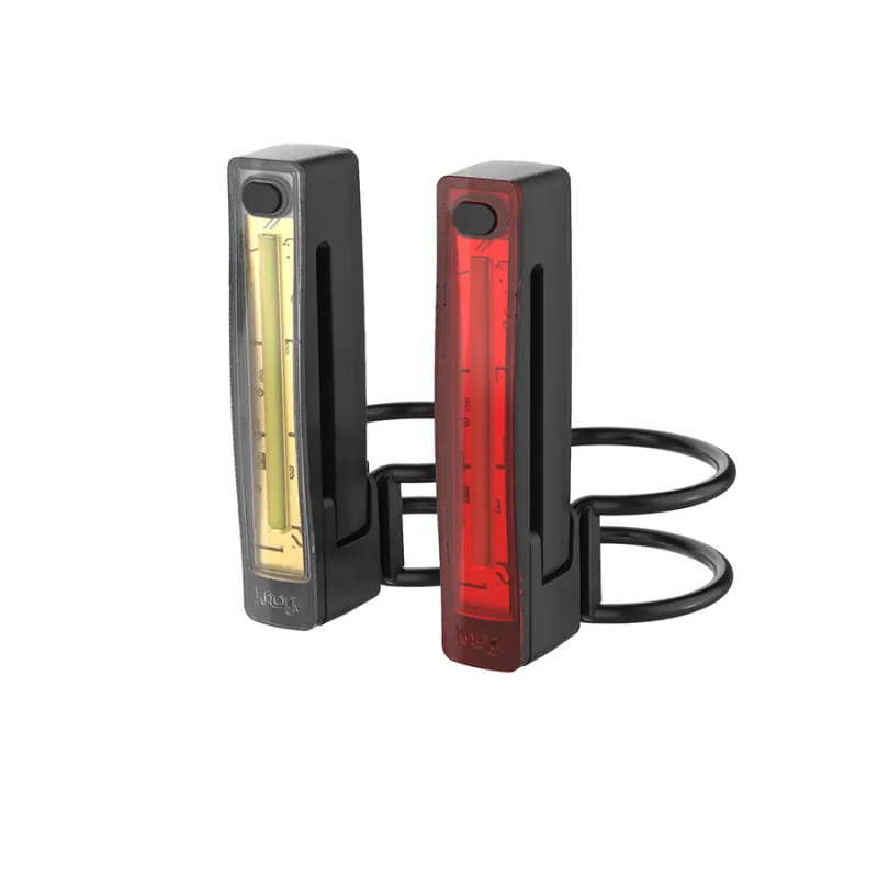 Pack de 2 éclairages vélo avant et arrière - Visibilité rechargeable USB - KNOG