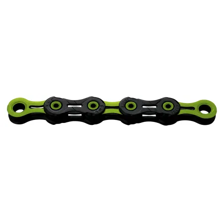 Chaine velo 11 vitesses ciree noir/vert - Revetement DLC durable - KMC