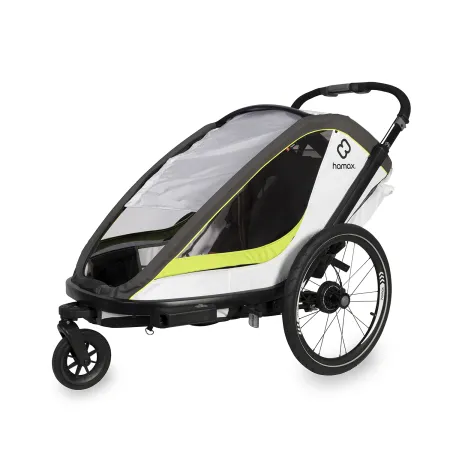 Siège vélo enfant blanc et vert - Confort et sécurité en balade - HAMAX