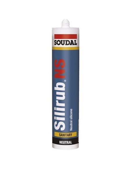 Mastic silicone sanitaire silirub NS300 ml blanc - SOUDAL - Equipe Ton camping-car