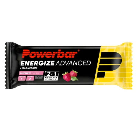 Barre energetique avancee vélo framboise - Energie longue duree boite de 15 - POWERBAR