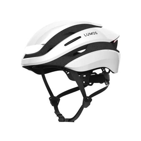 Casque vélo connecté Ultra blanc - Feux LED integres pour la ville - LUMOS