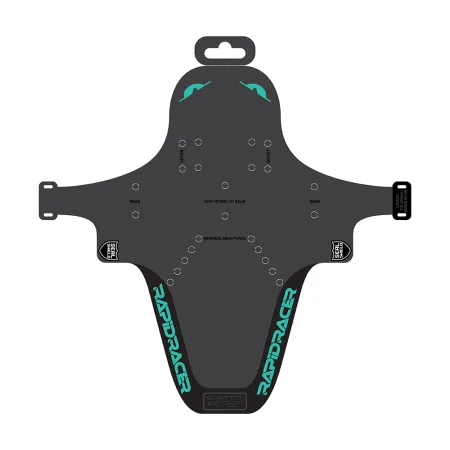 Protection de cadre vélo enduro turquoise grand format - Anti-eclats renforce VTT descente - RRP