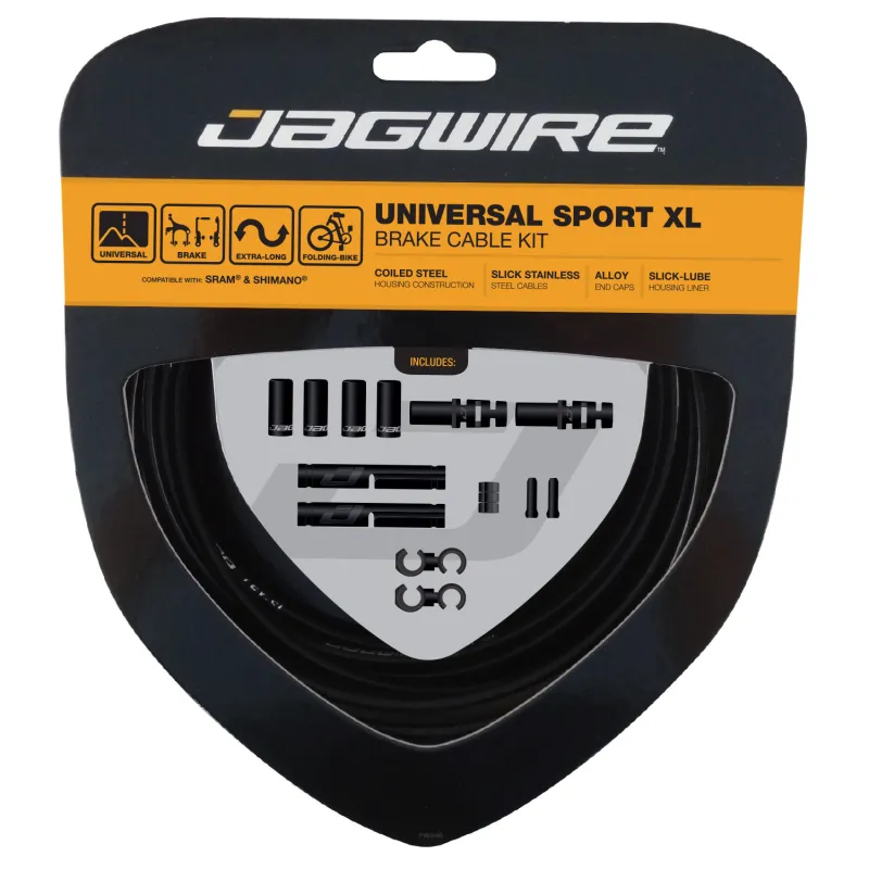 Kit câble et gaine de frein universel longueur XL - Adaptation cadre grande taille - JAGWIRE