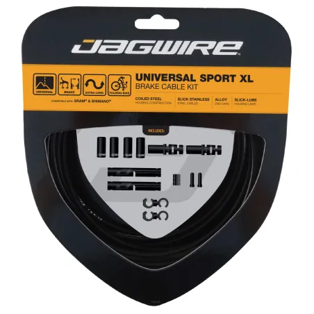 Kit câble et gaine de frein universel longueur XL - Adaptation cadre grande taille - JAGWIRE