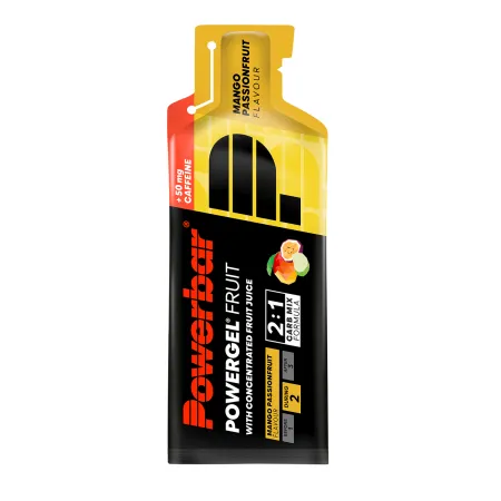 Gel energetique cyclisme mangue passion cafeine - Energie facile a digerer boite de 24 - POWERBAR