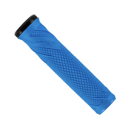 Poignées de guidon vélo lock-on bleu - Confort et adhérence renforcée - LIZARD SKINS