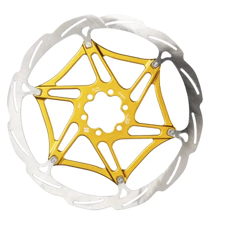 Disque de frein vélo 2 pièces 203mm - Fixation 6 trous dorée - FORMULA