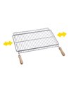 Grille De Barbecue Longueur Extensible 70x40cm Acier Zingué - Equipe Ton camping-car - 8423171027263