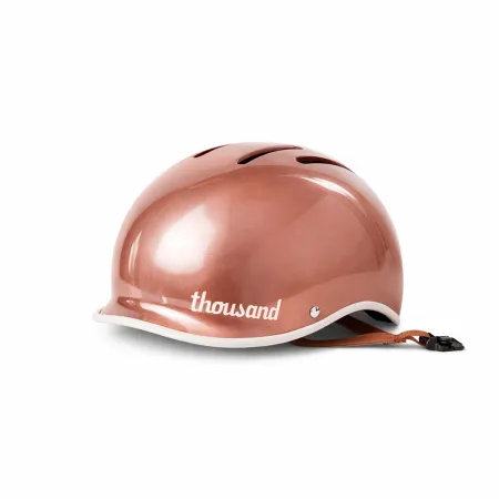 Casque vélo urbain taille M doré rose - Protection certifiée - THOUSAND