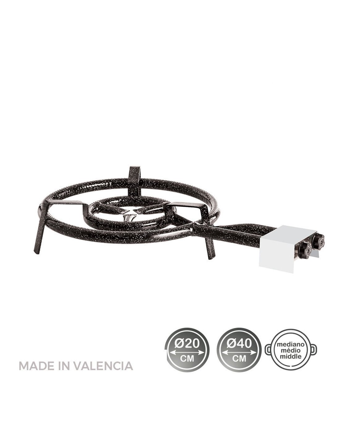 Vaello Brûleur à gaz pour poêle à Paella, (60 cm), Trois Feux, Choisir Un Type de raccord gaz:Français (FR/BE/CH