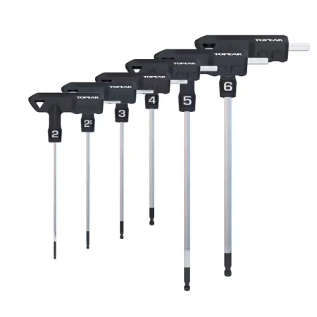Set de clés Allen à poignée en T vélo - 6 outils atelier - TOPEAK