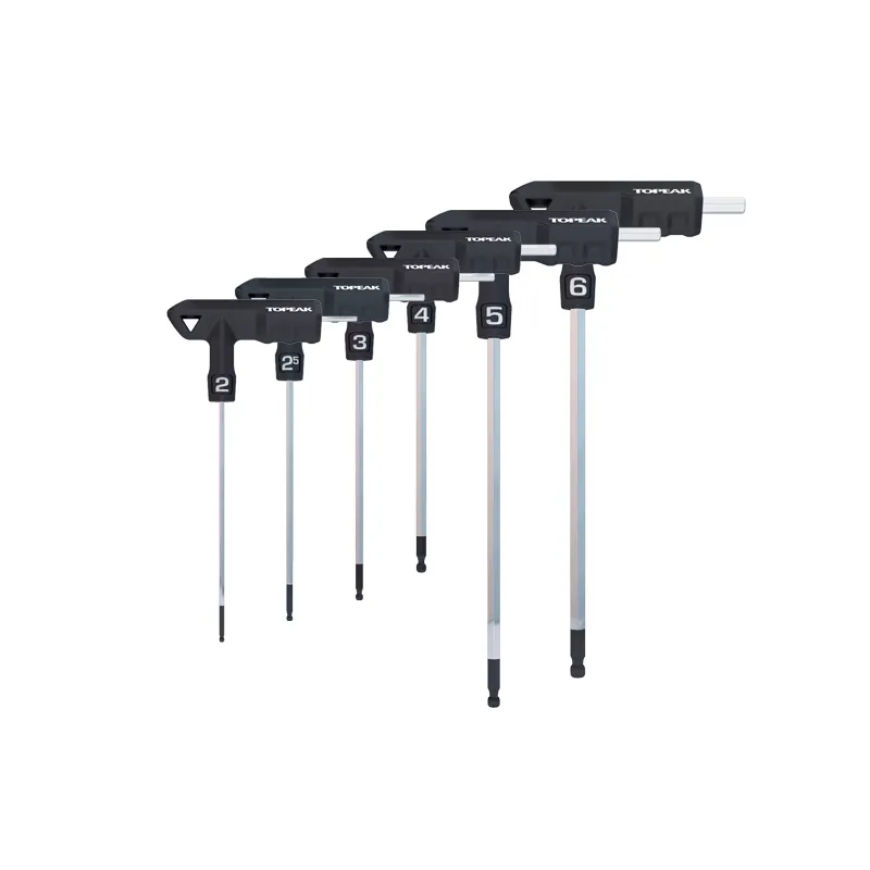 Set de clés Allen à poignée en T vélo - 6 outils atelier - TOPEAK