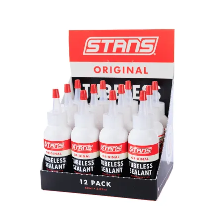 Lot de 12 liquides préventifs tubeless 60ml - Réparation crevaison instantanée - STANS