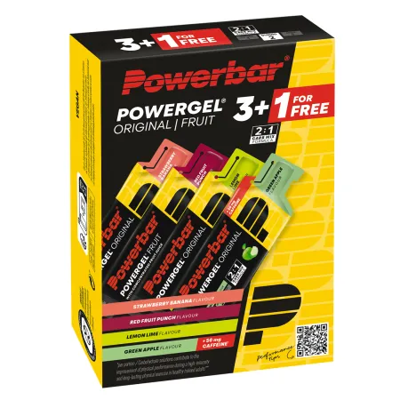 Pack multi-saveurs gels energetiques vélo - Assortiment fraise banane pomme citron fruits rouges - POWERBAR