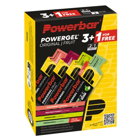 Pack multi-saveurs gels energetiques vélo - Assortiment fraise banane pomme citron fruits rouges - POWERBAR