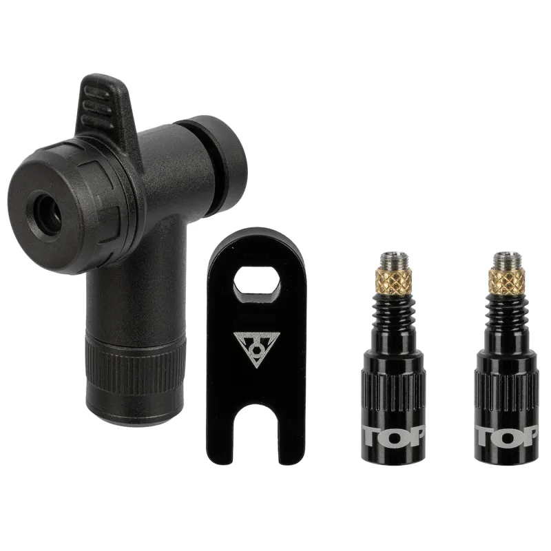 Kit combiné valves tubeless vélo - Gonflage rapide multi-format - TOPEAK