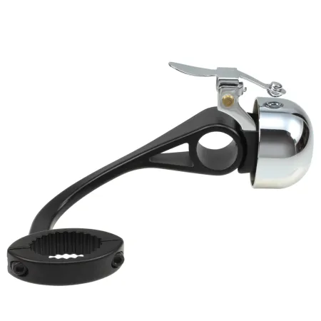 Sonnette vélo compacte chrome brillant - Signal sonore discret sécurité - CRANE