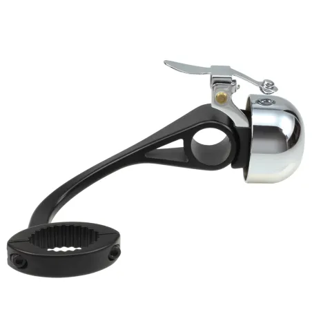 Sonnette vélo compacte chrome brillant - Signal sonore discret sécurité - CRANE