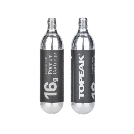 Cartouches CO2 filetées 16g - Gonflage rapide en cas de crevaison - TOPEAK