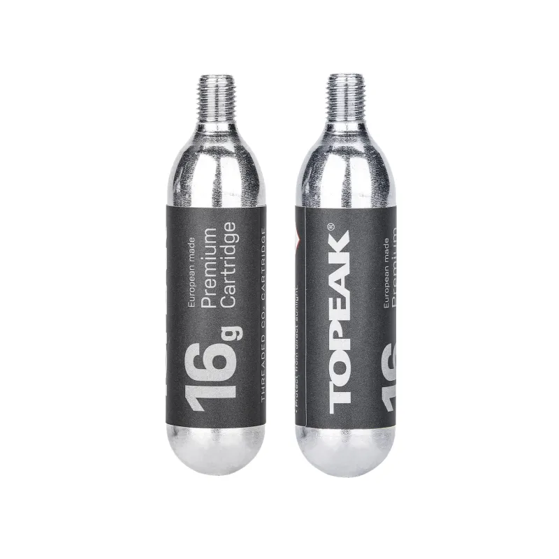 Cartouches CO2 filetées 16g - Gonflage rapide en cas de crevaison - TOPEAK