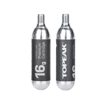 Cartouches CO2 filetées 16g - Gonflage rapide en cas de crevaison - TOPEAK