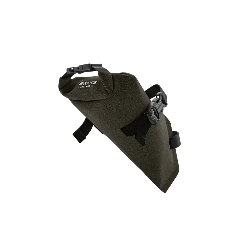 Sacoche de selle vélo enroulable 1L verte - Rangement compact étanche - BROOKS