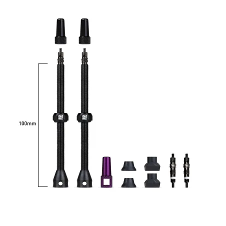 Valves tubeless vélo 100mm - Compatible montage sans chambre à air - DYNAMIC